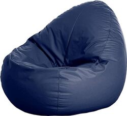 Shapy chair Bean Bag chair soft and comfortable XX-Large & XXX-Large (MM TEX) (XX-Large Rexine, Navy Blue)